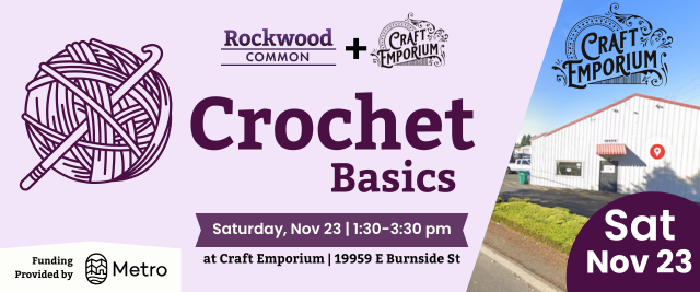 Free Crochet Class this Saturday (11/23)!