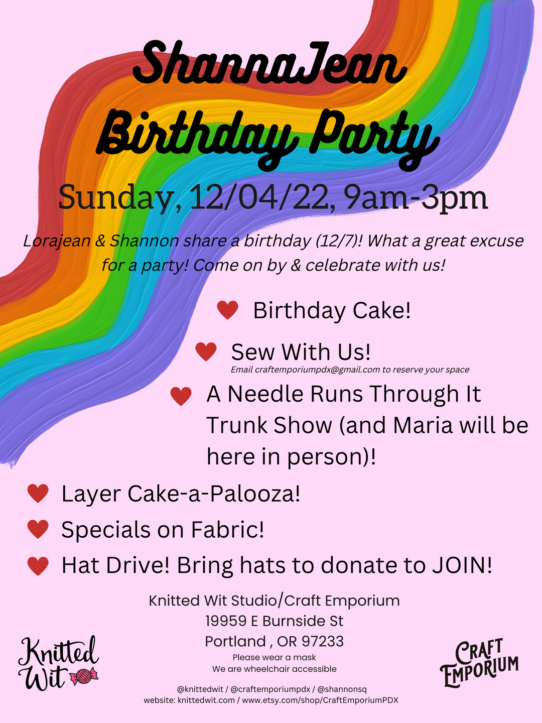 Save the Date: ShannaJean Birthday Party & so much more